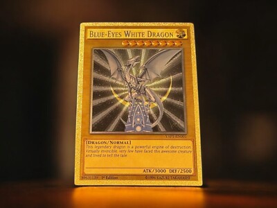 Blue-Eyes White Dragon (Alternate Art) - Golden Holo - DIY Orica - Yugioh-image
