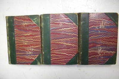 1850 3 Volume Set POETICAL WORKS OF THOMAS HOOD Leather Poems Poetry-image