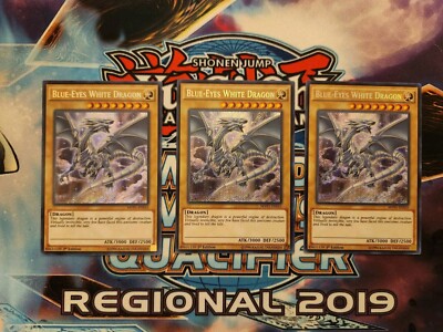 Yugioh Blue-Eyes White Dragon - MVP1-ENS55 - Secret Rare - 1st Edition NM x3-image