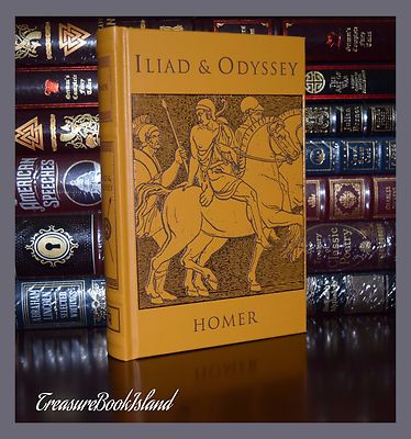 Iliad and Odyssey by Homer New Leather Bound Collectible Deluxe -image