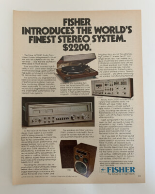 1978 Fisher ACS1590 Audio Component Stereo System Print Ad speakers, receiver-image