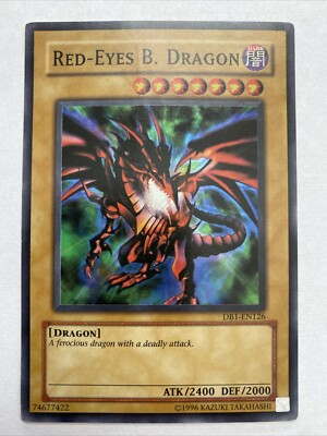 Red-Eyes B. Dragon - DB1-EN126 - Super Rare - YuGiOh-HP CREASED-image