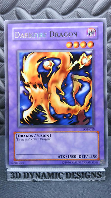 | Yugioh Darkfire Dragon LOB-019  RARE Legend Of Blue Eyes White Dragon NM 🔥 |-image