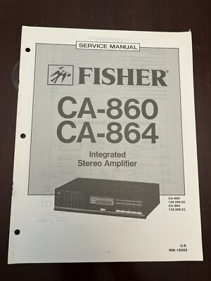 Fisher CA-860 CA-864 Integrated Stereo Amplifier Service Manual Vintage Diagrams-image