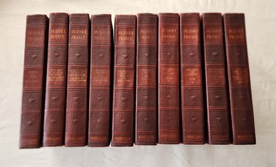Anatole France set of 10 books, Booklovers Edition, vintage 1930 hardcover, -image