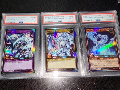 Blue Eyes White Dragon 2023 Rush Duel Japanese set of 3 psa 9s-image