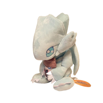 Yu-Gi-Oh! Blue Eyes White Dragon Plush w/ Hold Seto Kaiba 30cm Anime Goods.-image