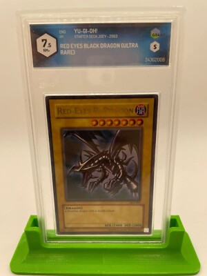 Black Dragon Red Eyes SDJ 001 Grade 7.5 8 NM ENG Yu-Gi-Oh-image