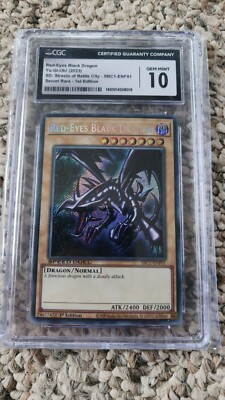 CGC 10 1st Edition Secret Rare Holo 2023 Red Eyes Black Dragon-image