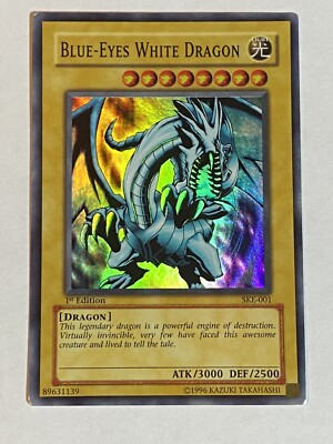 Yu-Gi-Oh Vintage Holo Blue Eyes White Dragon 1st Edition SKE-001 NM!-image