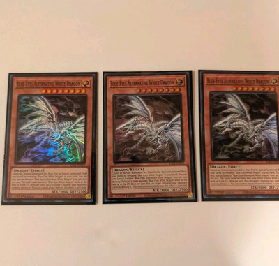 X3 Yugioh - Blue-Eyes Alternative White Dragon - RA02-EN010 -  Super Rare- NM/M -image