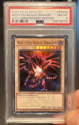 2023 Red-Eyes Black Dragon 25th Anniversary Limited Edition Yu-Gi-Oh EN006 PSA 8-image