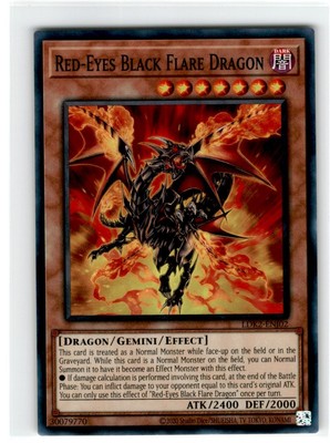 Yu-Gi-Oh! Red Eyes Black Flare Dragon Common LDK2-ENJ02 Lightly Played Unlimited-image