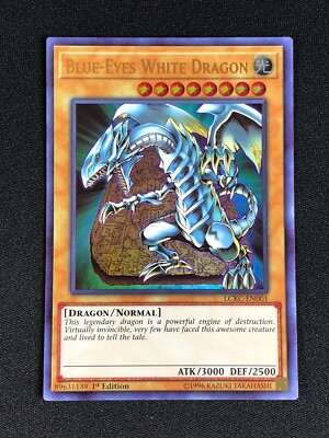 YUGIOH BLUE-EYES WHITE DRAGON LCKC-EN001 1ST ULTRA-image