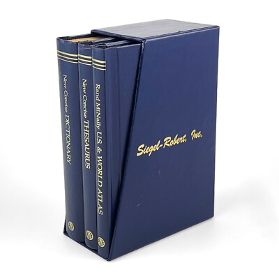 Vintage Rand McNally Book Set-New Webster's Dictionary/Atlas/Thesaurus 1992-image