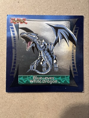 Topps Yu-Gi-Oh! Silver Foil Stickers Blue Eyes White Dragon #5 LP-image