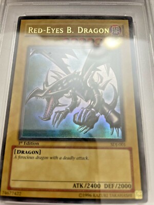 Yu-Gi-Oh! Red-Eyes B. Dragon 1st Edition SDJ-001 - PSA 6. MISLABELED!!!-image