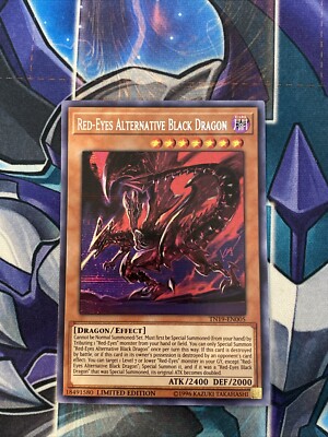 Yu-Gi-Oh! TCG Red-Eyes Alternative Black Dragon 2019 Gold Sarcophagus Tin...-image