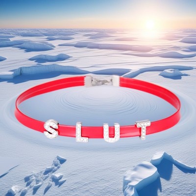 DIY Collar Pu Leather Necklace BDSM Gift GOOD GIRL ANAL Customized Choker SISSY-image