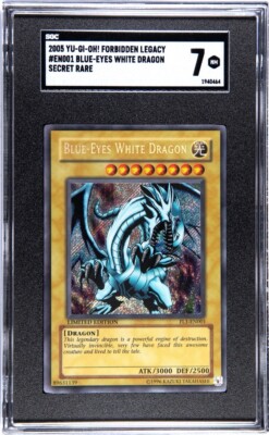 2005 YU-GI-OH PROMO FL1-EN001 BLUE-EYES WHITE DRAGON-SGC 7 MINT-FORBIDDEN LEGACY-image