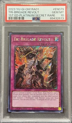 2024 PSA 10 YUGIOH 25TH PLATINUM SECRET RARE TRI BRIGADE REVOLT 💫-image