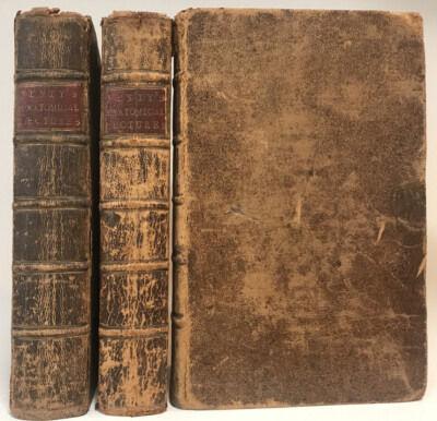 LEATHER Set; ANATOMY Human Structures FIRST EDITION 1757! Jenty Surgery Medical-image