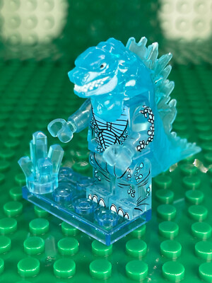 Custom PAD Printed Shogun Warriors LEGO GODZILLA (UV CLEAR BLUE VARIANT) MiniFig-image
