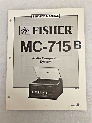 Vintage Original Fisher MC-715 B Audio Component System Service Manual Repair-image