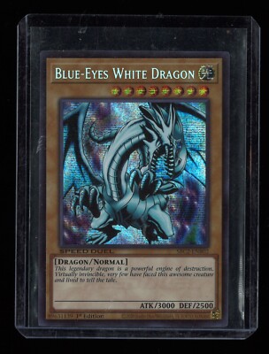 Blue-Eyes White Dragon YuGiOh Speed Duel #SBC2-ENB02 Prismatic Secret Rare 1st-image