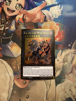 Red-Eyes Flare Metal Dragon - PGL3-EN078 Gold Rare 1st ed *SIGNED* Yugioh Card-image