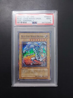 Yugioh - Blue-Eyes White Dragon DT01-EN001 Super Rare Duel Terminal PSA 9-image