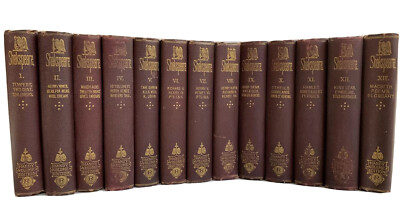 Handy Volume Shakespeare Complete Set 13 Volumes PLAYS POEMS 1885 SCARCE SET-image