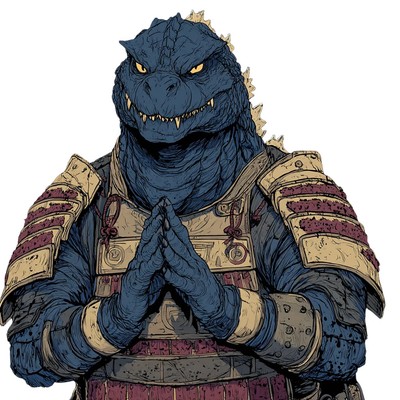 Godzilla Yokai Armor Vinyl Car Decal Sticker – Waterproof & UV-Resistant-image