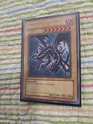 Red Eyes Black Dragon SDJ-001 1st Edition Ultra Rare English YUGIOH Card #1324-image