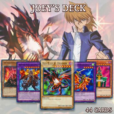 JOEY'S DECK 44 CARDS | RED-EYES B.DRAGON FUSION BLACK STONE JINZ **HOT** + Bonus-image