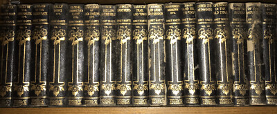 LEATHER Set;THE WORKS OF BRET HARTE!Peer Twain Original Bindings Chipping DAMAGE-image