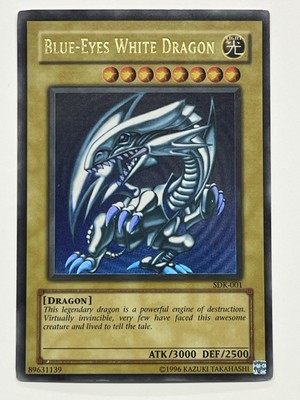 Yu-Gi-Oh! TCG BLUE EYES WHITE DRAGON SDK-001 Ultra Rare Max Faded PROSHIPPER-image