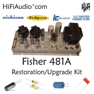 Fisher 481a amplifier restoration recap repair upgrade rebuild kit-image