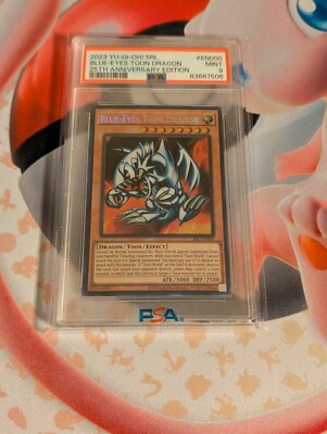 Blue-Eyes Toon Dragon Yu-Gi-Oh! 25th Anniversary SRL-EN000 PSA 9 Mint Secret-image