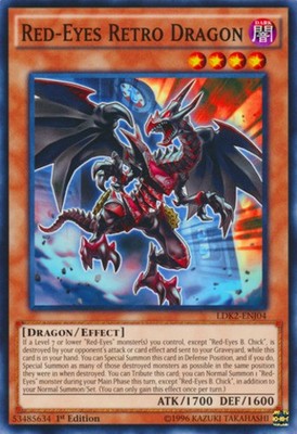 Red-Eyes Retro Dragon - LDK2-ENJ04 - Common - 1st Edition Near Mint Legendary De-image