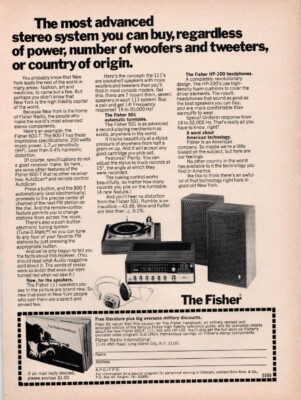 Fisher - Stereo System - Original Magazine Ad --image