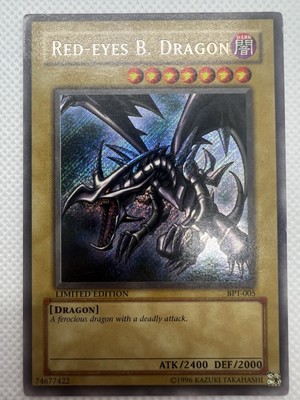 Yugioh Red-Eyes B. Dragon BPT-005 Secret Rare Limited Edition LP-image