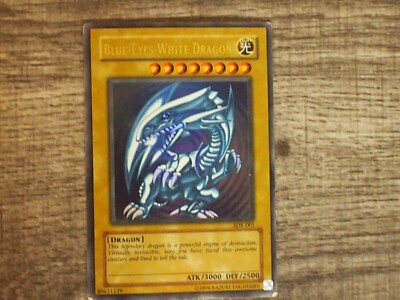 Yu-Gi-Oh! Blue-Eyes White Dragon SDK-001 First Edition 1996 LP Ultra Rare Card-image