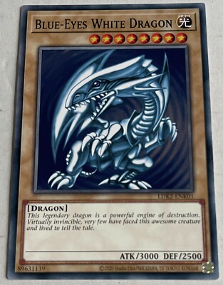 YUGIOH Blue-Eyes White Dragon LDK2-ENK01 CLASSIC ORIGINAL ART Brand New!!!-image
