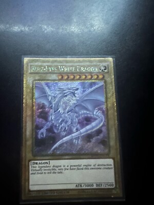 Blue-Eyes White Dragon (MVP1-ENGV4) Golden Ed Limited Edition Card-image