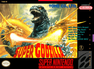 Super Godzilla FRIDGE MAGNET SNES Super Nintendo Video Game Box-image