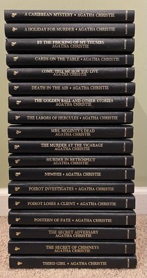 AGATHA CHRISTIE COLLECTION Lot Set of 19 Books Bantam Leatherette-image
