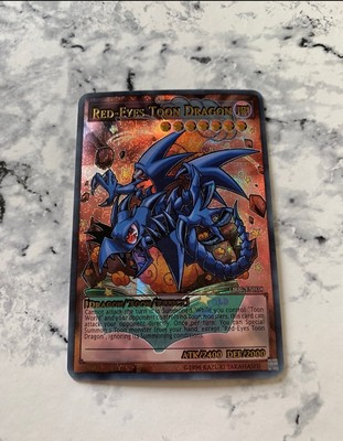 DIY ORICA Toon Red Eyes Black Dragon Holo Style NM Secret Rare Foil Tcg Ccg Yugi-image