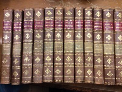 Roert Louis Stevenson Leatherbound Set Complete 27 Vol Biographical Edition 1907-image