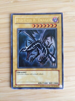 Red Eyes Black Dragon SDJ-001 Yu-gi-oh Card Ultra Rare LP-image